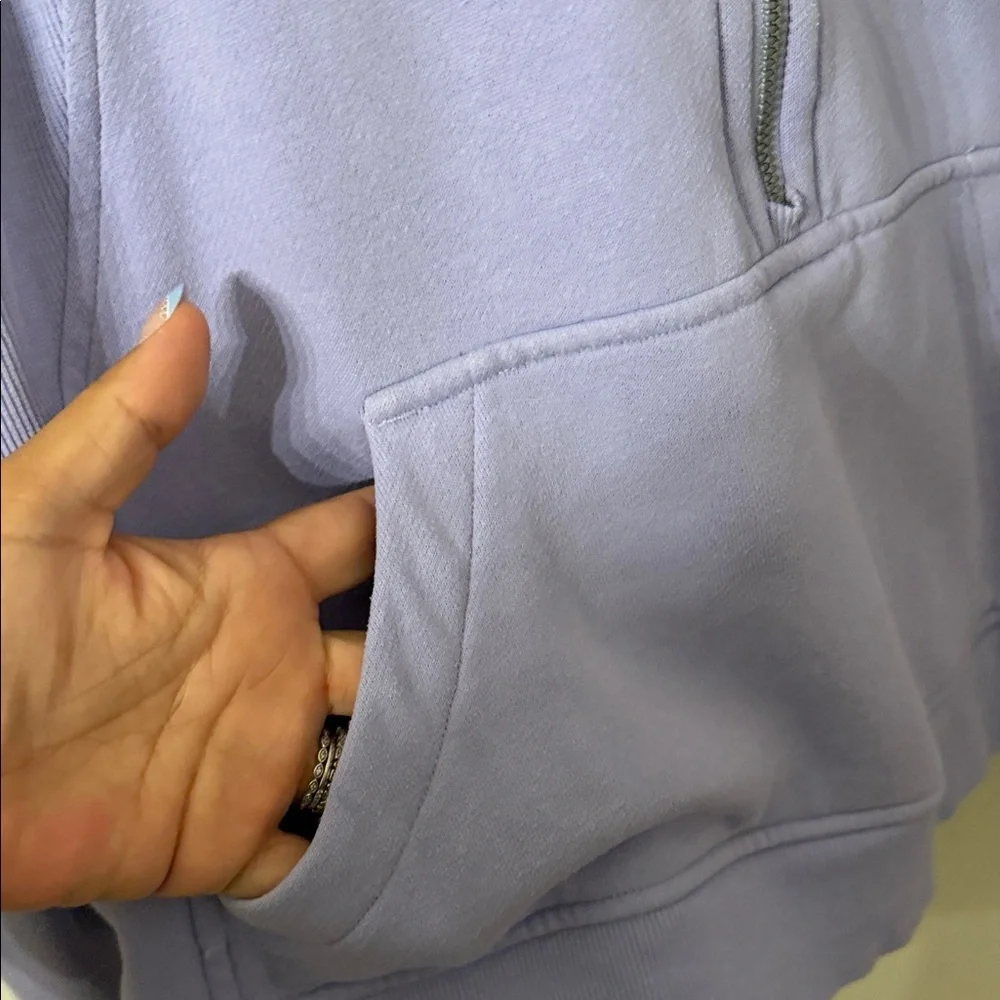 Lululemon Scuba Oversized Half-Zip Hoodie size M/L lilac smoke